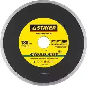 Диск алмазный STAYER Professional для электроплиткореза 25,4х180 мм (3665-180z01)
