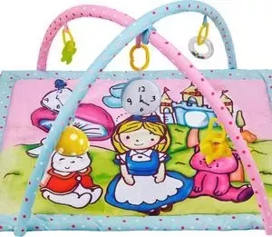 Развивающий коврик ЖИРАФИКИ "Алиса и волшебный замок" с 4-мя развивающими игрушками, с шуршалкой и зеркальцем (939352)