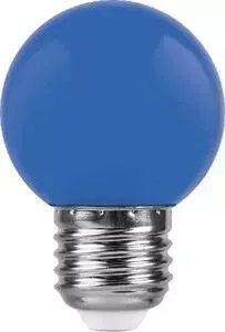 Лампа Light шар 45 1W е27 СИНЯЯ матовая