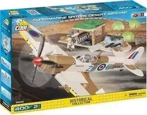 Конструктор  COBI Пластиковый Самолет Supermarine Spitfire Desert Airstrip - COBI-5545