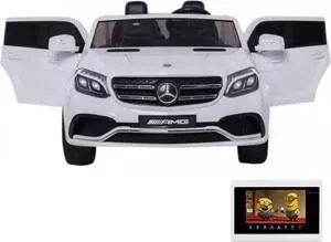 Детский электромобиль Harleybella Mercedes Benz GLS63 LUXURY 4WD 12V MP4 - White - HL228-LUX-MP4