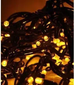Гирлянда Light Светодиодная нить 10 м жёлтая 100 led 24V чёрный провод