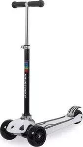 Самокат NOVATRACK -кикборд RainBow подростковый складной широкие колеса max 80кг белый