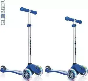 Самокат Y-Scoo GLOBBER PRIMO Fantasy с 3 светящимися колесами STARSSTRIPS Navy Blue (6553)