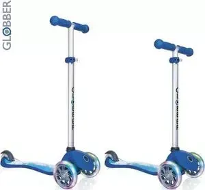 Самокат Y-Scoo GLOBBER PRIMO Fantasy с 3 светящимися колесами RACING Navy Blue (6550)