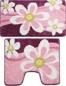 Набор ковриков для ванной Milardo Merry Camomile 50x80 и 50x50 см (360PA68M13)