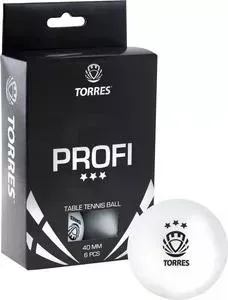 Мяч для настольного тенниса TORRES Profi 3 звезды (TT0012) 6 шт.