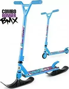 Самокат Small Rider -снегокат с лыжами и колесами Combo Runner BMX (синий) (1642209)