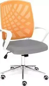 Кресло офисное TetChair RAY ткань/сетка, серый 341/оранжевый D09