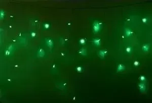 Гирлянда Neon-Night Айсикл (бахрома) светодиодный, 2,4 х 0,6 м, прозрачный провод, 230 В, диоды зеленые, 88 LED