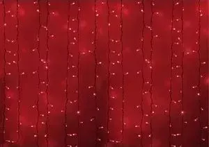 Гирлянда Neon-Night "Светодиодный Дождь" 2х1,5м, постоянное свечение, белый провод, 230 В, диоды КРАСНЫЕ, 360 LED