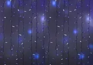 Гирлянда Neon-Night "Светодиодный Дождь" 2х1,5м, эффект мерцания, белый провод, 230 В, диоды СИНИЕ, 360 LED