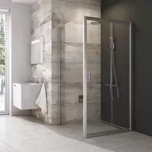 Душевой уголок RAVAK Blix BLDP2+BLPS 120x80 с поддоном, прозрачный, белый
