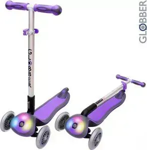 Самокат Globber 448-103 ELITE F My Free Fold up со светящейся платформой PURPLE