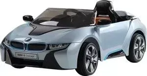 Электромобиль Farfello BMW i8 Ride-On JE168 (лицензия, 12V) голубой металлик