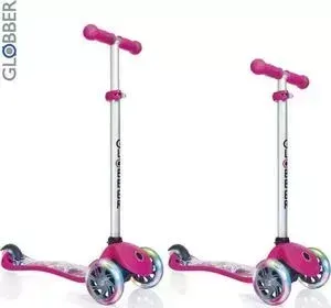 Самокат Y-Scoo GLOBBER PRIMO Fantasy с 3 светящимися колесами BIG Flowers Neon pink (6552)