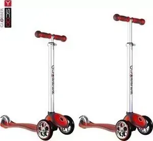 Самокат Y-Scoo GLOBBER My free ALU Chrome red с блокировкой колес (5288)