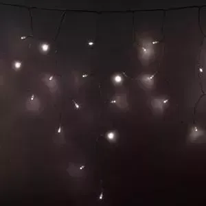 Гирлянда Neon-Night Айсикл (бахрома) светодиодный, 2,4 х 0,6 м, прозрачный провод, 230 В, диоды ТЕПЛЫЙ БЕЛЫЙ, 88 LED