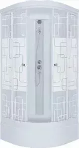 Душевая кабина TRITON Стандарт В ДН4 90х90 задние стенки белые, стекла квадраты (Щ0000024890)