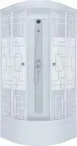 Душевая кабина TRITON Стандарт В ДН3 100х100 задние стенки белые, стекла квадраты (Щ0000022815)