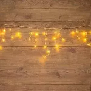 Гирлянда Neon-Night Айсикл (бахрома) светодиодная, 1,8 х 0,5 м, прозрачный провод, 230 В, диоды ТЕПЛЫЙ БЕЛЫЙ