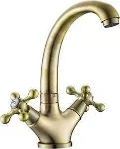 Смеситель для кухни GROSS AQUA Retro Bronze бронза с литым поворотным изливом (6014012BRL - A03)