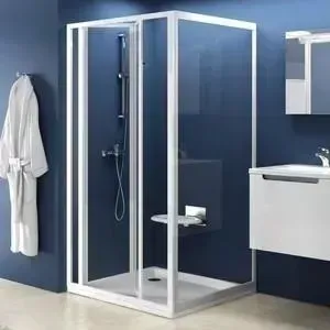 Душевой уголок RAVAK Supernova SDZ3+PSS 80x80 с поддоном, матовый Пеарл, белый