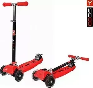 Самокат Y-Scoo MAXI CITY RT Simple Gagarin трансформер red