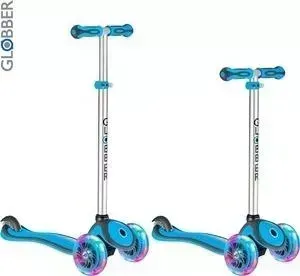 Самокат Globber 442-101 Primo Plus с 3 светящимися колесами Cyan Blue