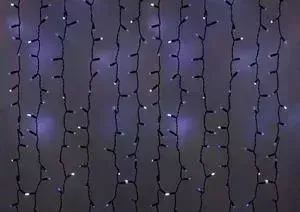 Гирлянда Neon-Night "Светодиодный Дождь" 2х1,5м, эффект мерцания, черный провод, 230 В, диоды СИНИЕ, 360 LED
