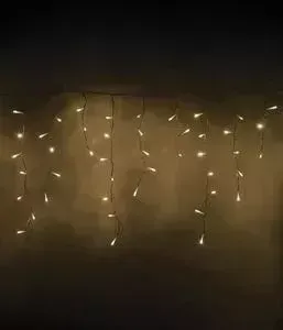 Светодиодная бахрома Light с белым бликующим диодом 3,1x0,5м, прозр. пр. тепл. белый