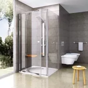 Душевой уголок RAVAK Pivot PDOP2+PPS 120x100 прозрачный, белый, ручки белые