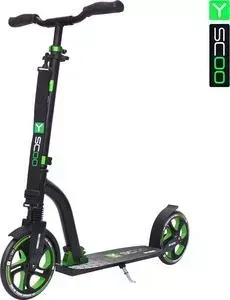 Самокат Y-Scoo 2-х колесный RT 215 Monterey с 2 амортизаторами green/black