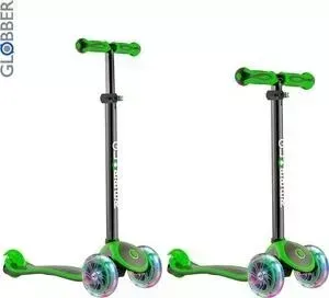 Самокат Globber 442-136 Primo Plus Titanium с 3 светящимися колесами Neon Green