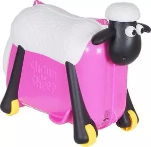 Каталка SAIPO чемодан овечка, розовый (фуксия) sc0019