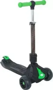 Самокат CAPELLA 3 х колесный M088 BLACK+GREEN, черный+зеленый
