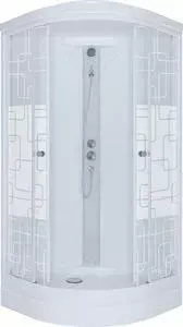 Душевая кабина TRITON Стандарт А ДН4 90х90 задние стенки белые, стекла квадраты (Щ0000024878)