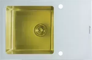 Мойка кухонная Seaman Eco Glass SMG-780W.B Gold PVD