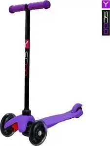 Самокат Y-Scoo mini A-5 Shine цв. purple со светящими колесами