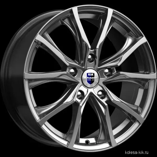 Диск автомобильный КиК ТВИСТ Твист 7.5X17/5X114.3 ET40 D66.1 дарк-платинум