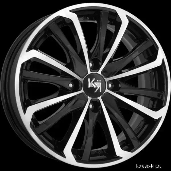 Диск автомобильный КиК РИМ Рим 6.5X16/4X100 ET45 D67.1 алмаз-черный