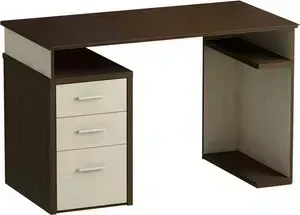 Стол MetalDesign Кварт MD 777.02-03.02 корпус-венге молочный дуб/стекло венге