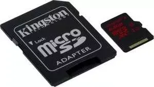 Карта памяти KINGSTON 64GB microSDXC Class 10 UHS-I U3 (SD адаптер) (SDCA3/64GB)