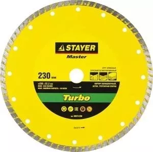 Диск алмазный STAYER Master Турбо, сегментированный 22,2х230 мм (36673-230)