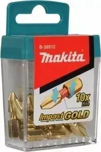 Набор бит MAKITA PH2, 1/4" 25 мм, 15шт Impact Gold (B-39512)