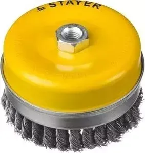 Корщетка STAYER -чашка Professional жгутированная 0,5 мм 120 мм хМ14 (35137-120)