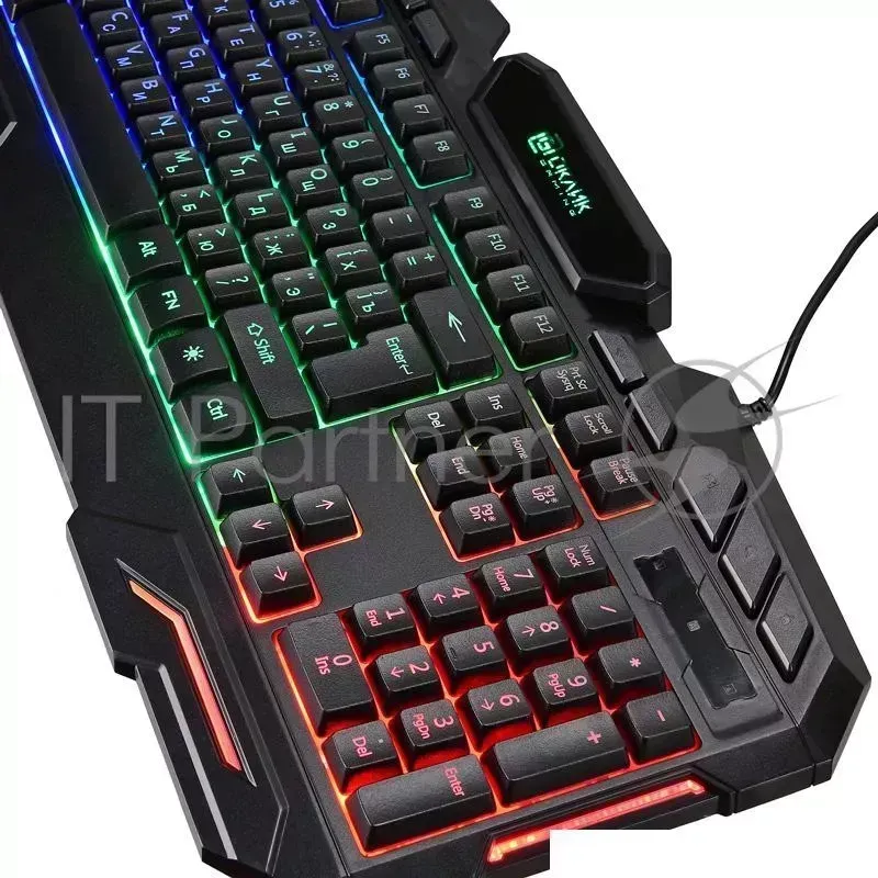 Клавиатура OKLICK 700G черный USB Multimedia Gamer LED