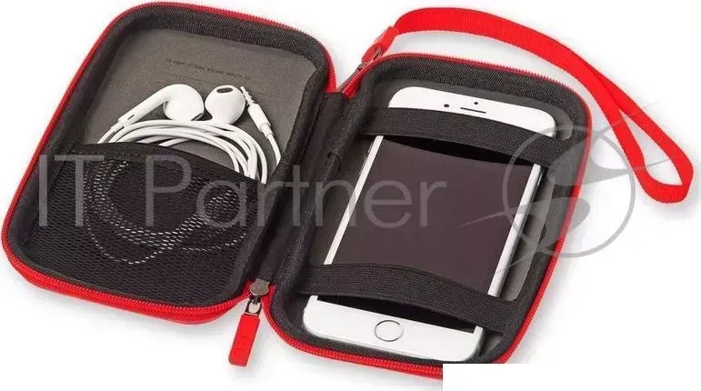 Чехол для путешествий Moleskine Journey Pouch SMALL 70х110x30мм в компл.:ремешок на запястье красный блистер