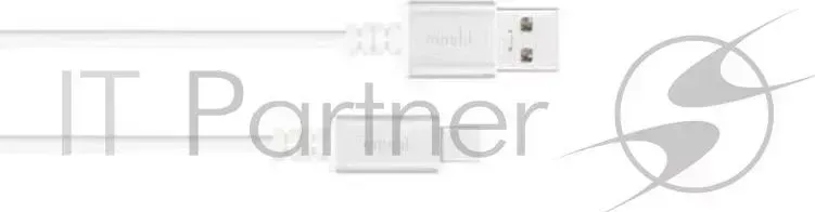 Кабель MOSHI USB to USB C. Длина 1 м. Цвет белый.