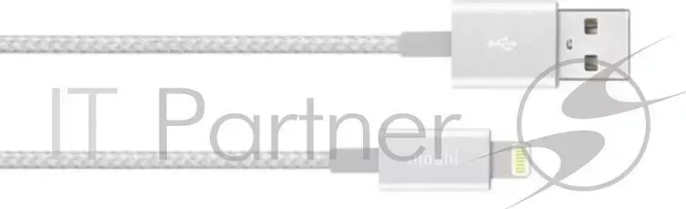 Кабель MOSHI Integra Lightning на USB A. Покрытие кабеля сделано из кевлара. Длина 1,2 м. Цвет серебряный.